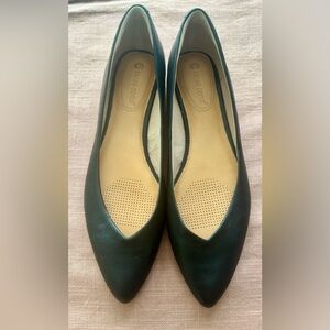 Italian Leather Black Women's Flats, Size 11 NWOT